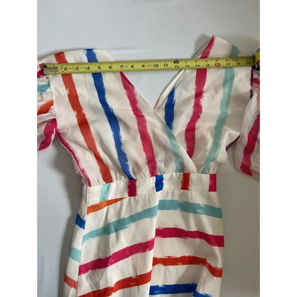 Aura Striped High To low Flowy Dress size Small - Picture 3 of 9